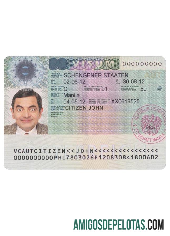 Visto ÁUSTRIA exemplo real